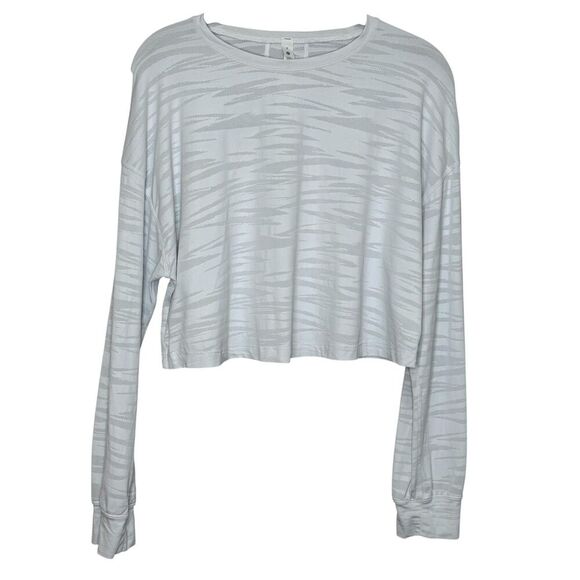 Lululemon Pullover Womens 6 Swiftly Tech Long Sleeve Crop Tiger Wave Lightweight - Picture 1 of 7